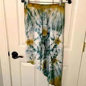 Young fabulous and broke tie dye skirt